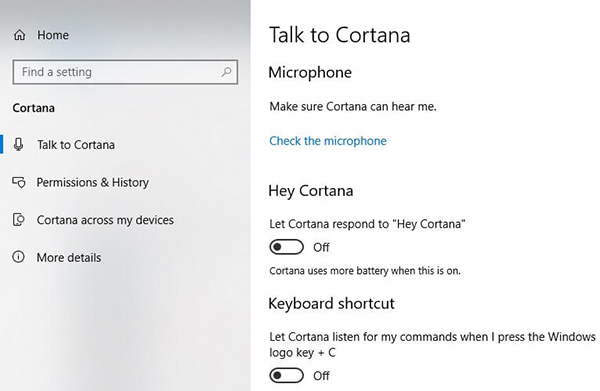 Cách tắt nhanh Cortana Windows 10