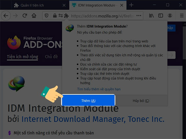 Hướng dẫn cách thêm IDM vào Firefox  (5)