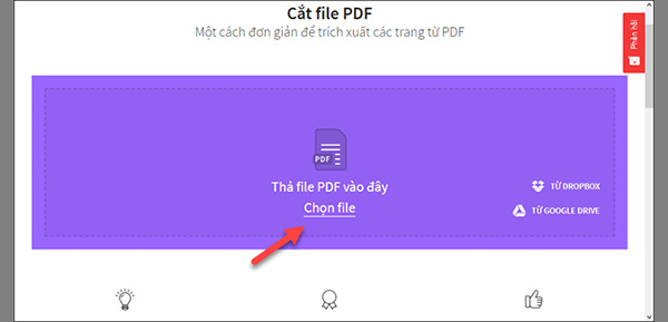 Cắt tệp tin PDF trực tuyến vì như thế khí cụ SmallPDF