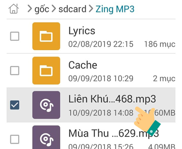Chuyển nhạc kể từ phần mềm Zing Mp3 lịch sự thẻ ghi nhớ SD bên trên Android (1)