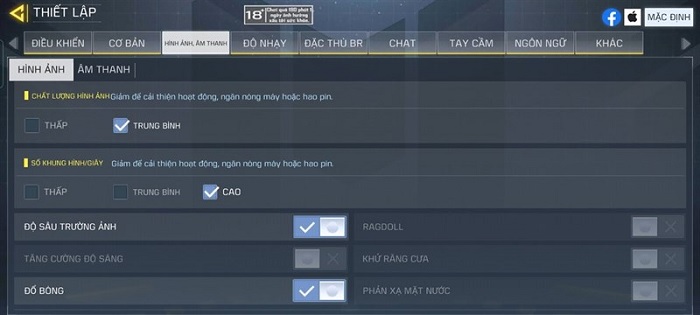 Cài đặt cấu hình game Call of Duty Mobile