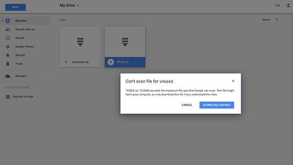 Tại sao không tải được file trên Google Drive?