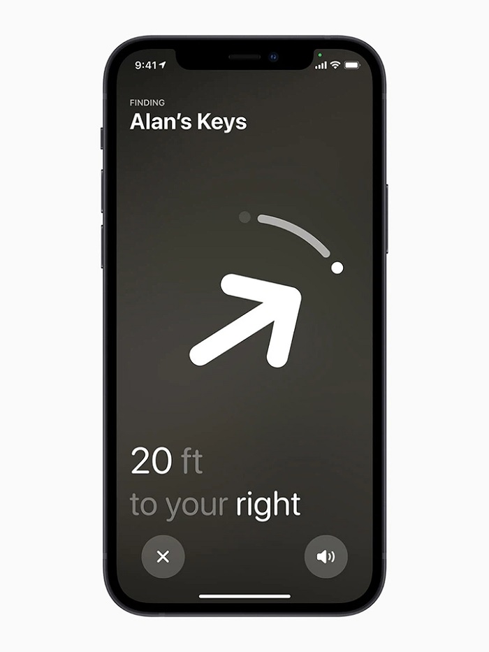 AirTag dựa vào kết nối Bluetooth, Ultra Wideband và AR để chuyển tiếp vị trí của nó đến iPhone