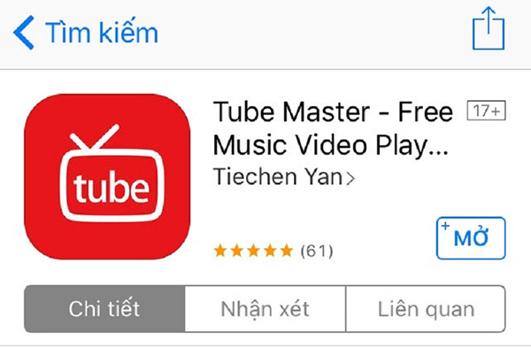 Ứng dụng nghe nhạc Youtube khi tắt màn hình Tube Master