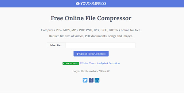 Giảm dung lượng video Online bằng Youcompress