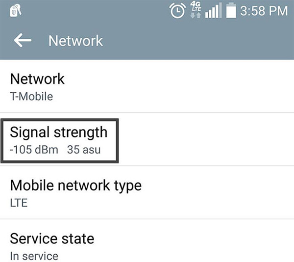 Cách kiểm tra sóng điện thoại Android