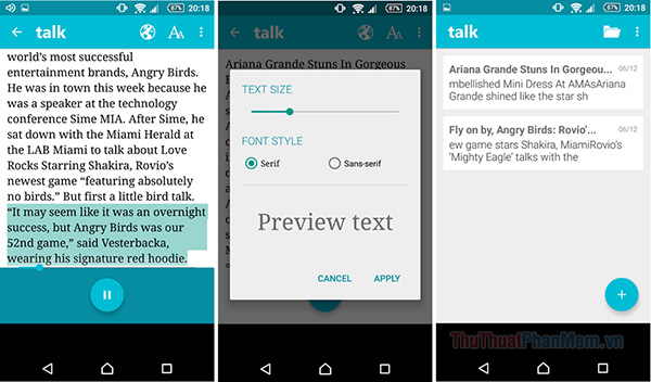 Phần mềm Talk Free (Android)