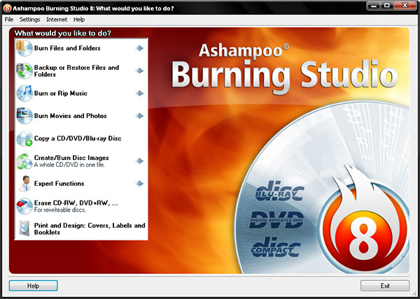 Phần mềm ghi đĩa Ashampoo Burning Studio Free
