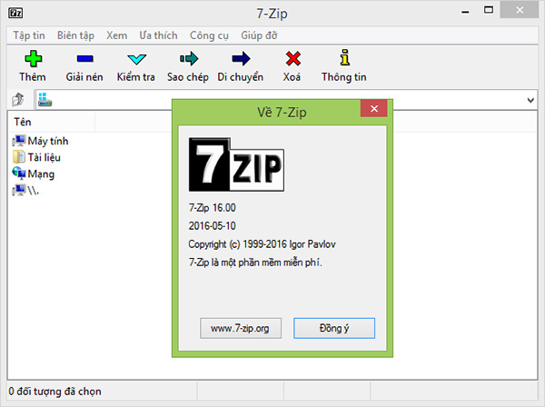 Phần mềm nén file zip 7-Zip