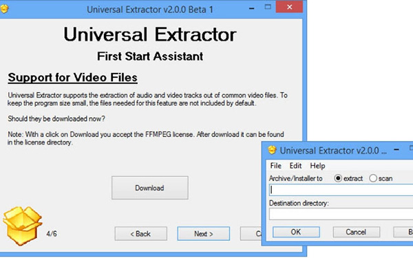 Phần mềm nén file zip Universal Extractor