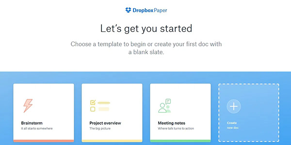 Phần mềm soạn thảo văn bản Online Dropbox Paper