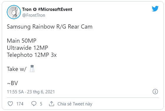 Thông tin về Galaxy S22 được tiết lộ trên Twitter
