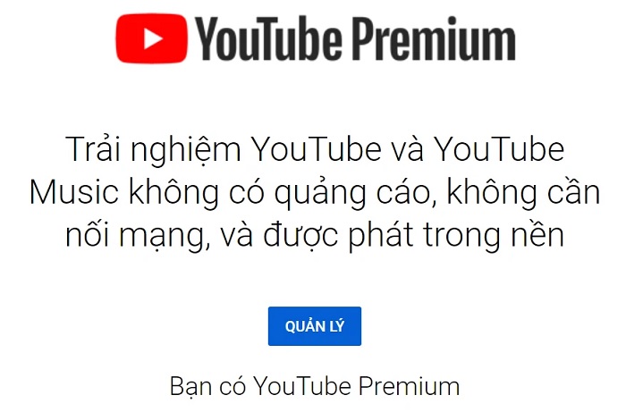 Muốn sử dụng YouTube Premium cần phải đăng ký