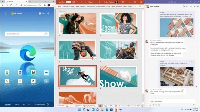 Tính năng mở rộng Snap Groups giúp người dùng nhóm các ứng dụng yêu thích và lưu xuống thanh taskbar
