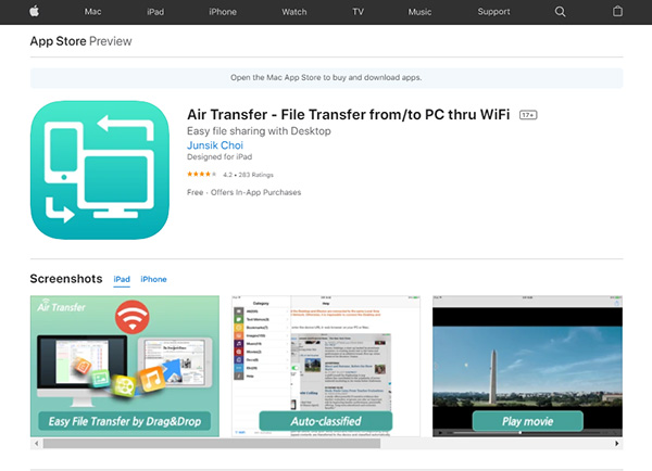 Giới thiệu về ứng dụng Air Transfer