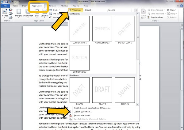 Cách chèn Watermark, chèn hình ảnh nhòa vô vào tệp tin Excel