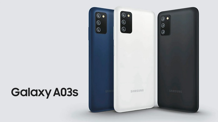 Samsung A03s đi kèm 3 tùy chọn về màu sắc gồm: Đen, Trắng và Xanh dương