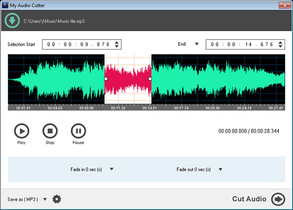 Ghép nhạc MP3 trực tuyến bằng Audio Cutter