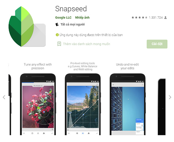 Phần mềm làm mờ ảnh trên Android bằng Snapseed