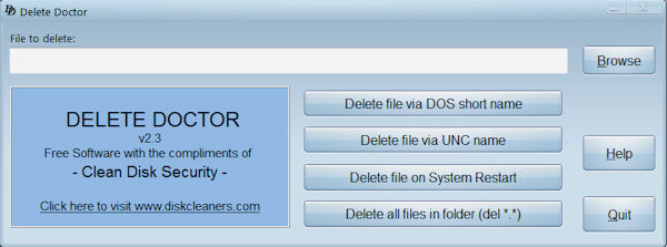 Phần mềm xóa file cứng đầu trên máy tính Delete Doctor