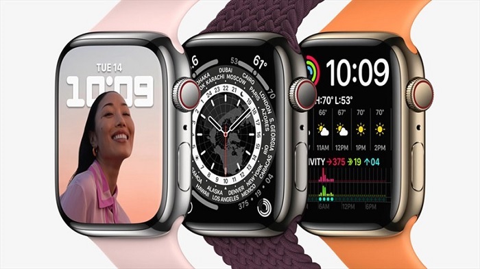 Các tùy chọn màu sắc Apple Watch Series 7 gồm: Vàng, Bạc và Xám
