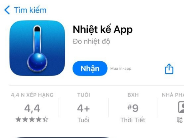app đo nhiệt độ phòng iphone