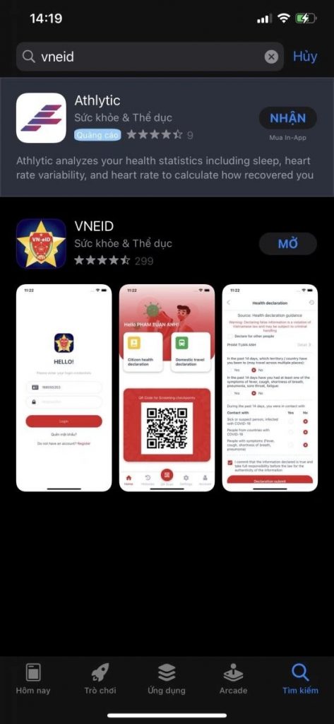 cách dùng app VNEID