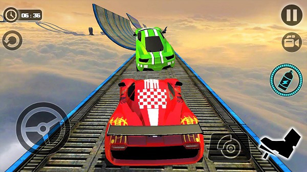 Impossible Car Tracks 3D với đường đua được xây dựng trên không