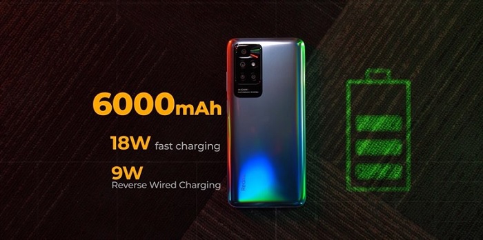 Redmi 10 Prime đi kèm pin khủng 6.000 mAh