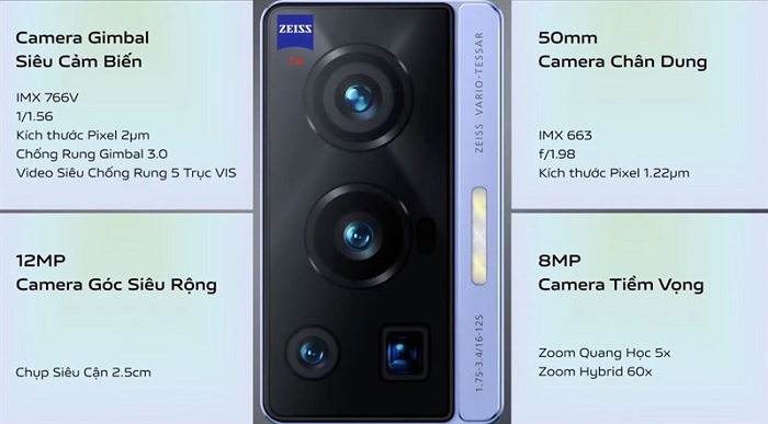 Thông số camera sau của Vivo X70 Pro