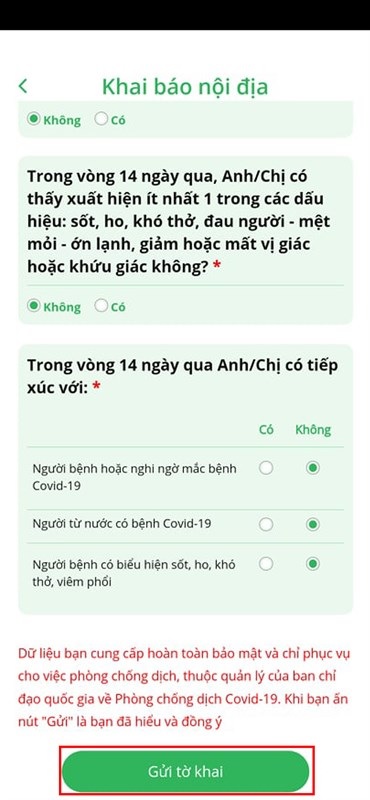cách khai báo di chuyển nội địa