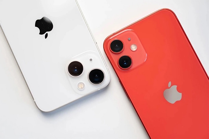 Camera sau trên iPhone 13 mini và iPhone 12 mini