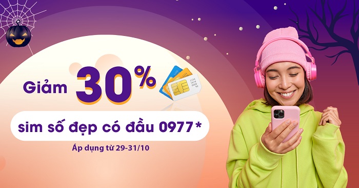 Viettel Store giảm 30% SIM số đẹp có đầu 0977**