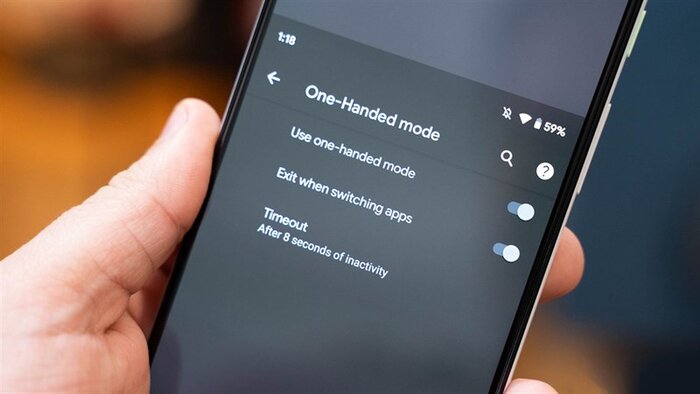 Chế độ một tay trên Android 12