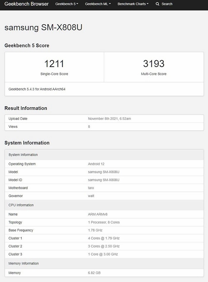 điểm hiệu năng Galaxy Tab S8+