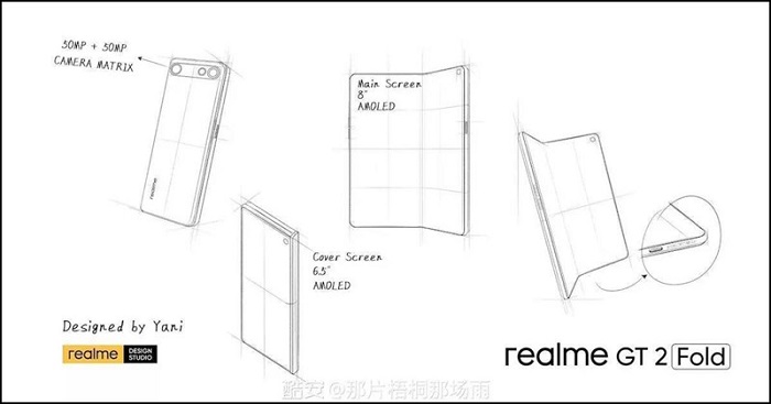 thiết kế Realme GT 2 Fold