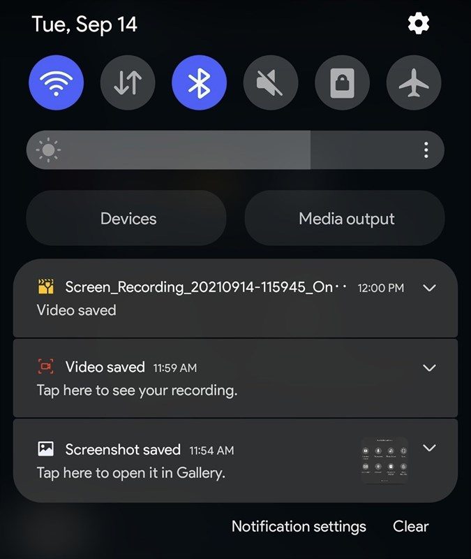 Giao diện thông báo One UI 4.0