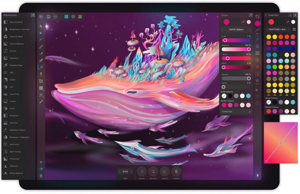 Procreate: Khám phá ứng dụng đồ họa đỉnh cao Procreate trên iPad để tạo ra những tác phẩm điêu khắc sống động và chân thực nhất. Với Procreate, bạn có thể làm chủ mọi loại nét vẽ và màu sắc, dù là cho thiết kế đơn giản hay nghệ thuật phức tạp. Chào đón chặng đường sáng tạo mới cùng Procreate!