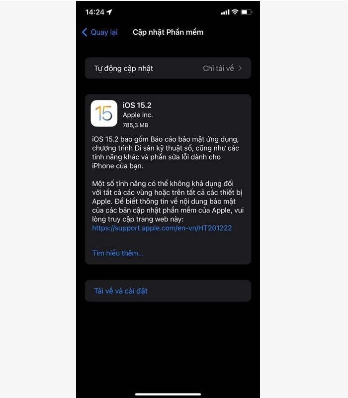 Các thiết bị iPhone được hỗ trợ đã cập nhật được lên iOS 15.2 trên toàn cầu
