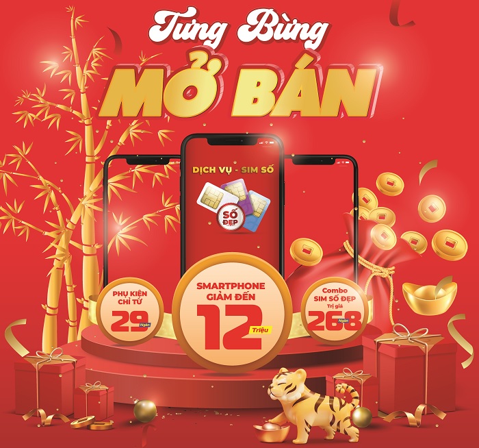 Tưng bừng mở bán siêu thị mới tại TP. Hà Nội - Smartphone giảm đến 12 triệu, phụ kiện giá từ 29 ngàn, Combo SIM số đẹp giá chỉ 268 ngàn