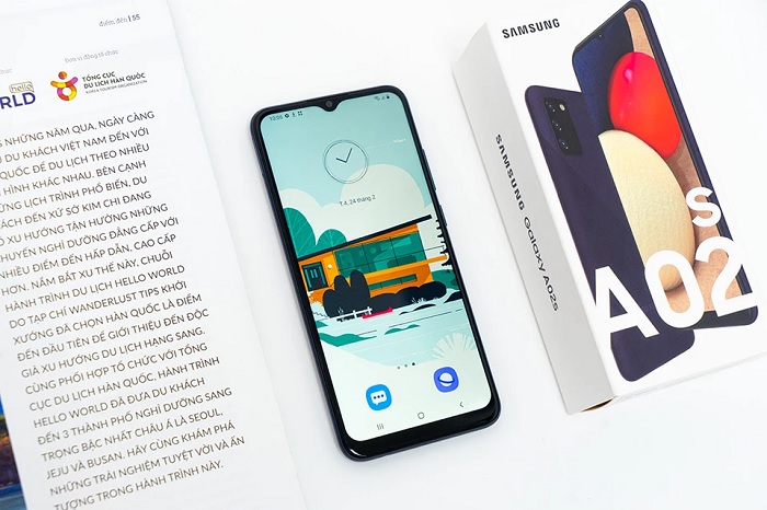 Samsung Galaxy A02s - Smartphone dưới 4 triệu pin trâu màn hình lớn