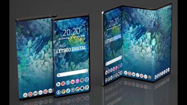 Smartphone màn hình gập của Samsung khi gập vào và mở ra