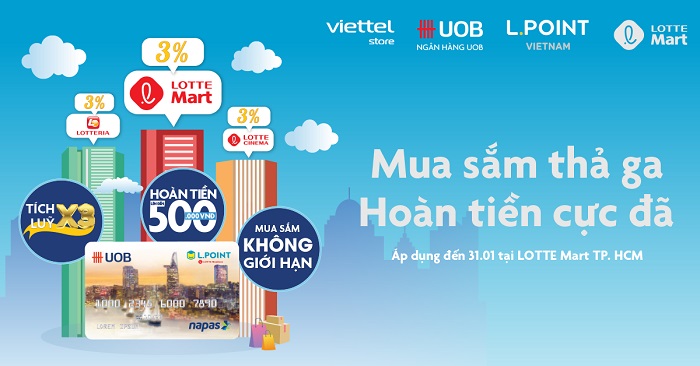 Có siêu thẻ UOB-L.POINT - Sắm Tết siêu tiết kiệm – Nhận hoàn tiền siêu đã