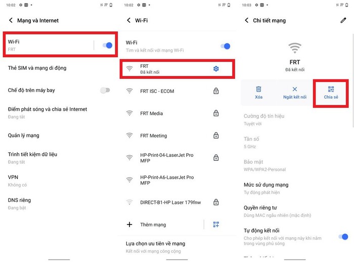 Chia sẻ Wifi bằng mã QR