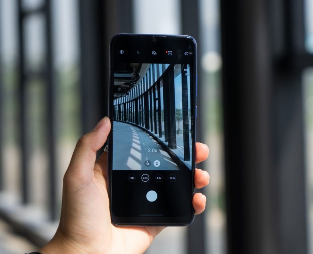 Giao diện camera trên Galaxy A03
