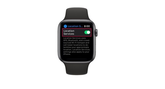 tắt định vị trên Apple Watch