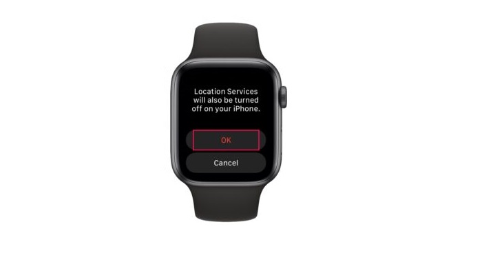 tắt định vị trên Apple Watch