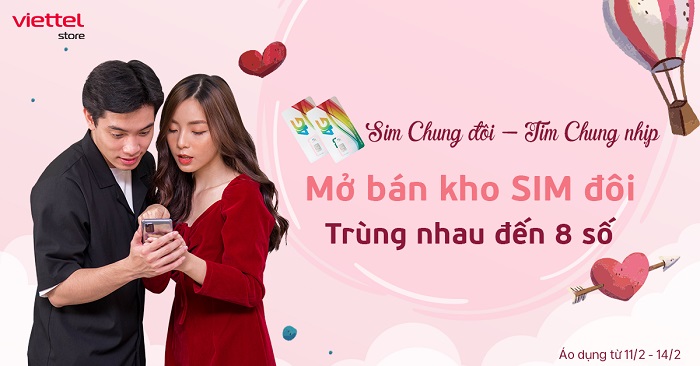 SIM chung đôi - Tim chung nhịp: Mở bán kho SIM đôi trùng nhau đến 8 số