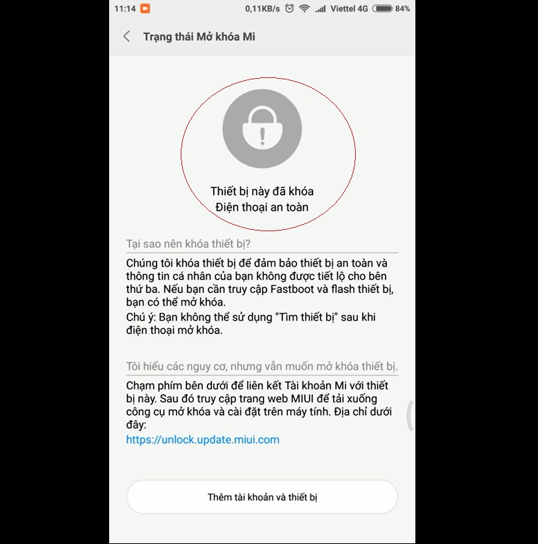 cách kiểm tra điện thoại Xiaomi đã unlock chưa