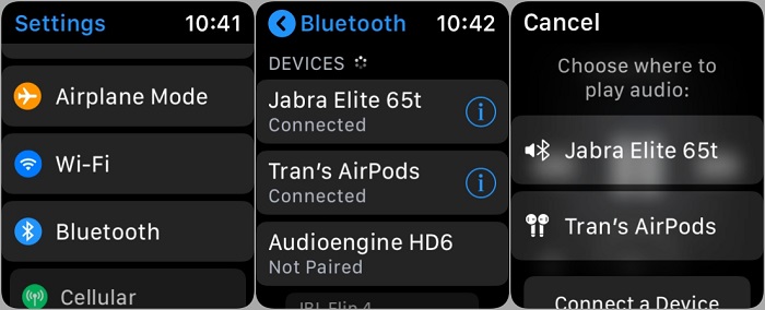 Kết nối bluetooth để nghe nhạc
